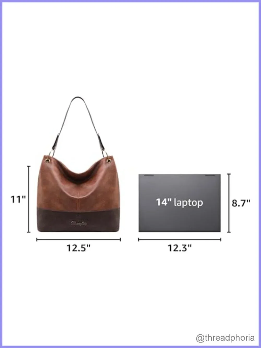 Vegan Leather Hobo Bag Top Handle Shoulder Purse Handbag